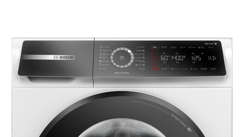 A Bosch Serie 8 mosógépek funkciói