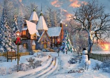 puzzle tájkép téli