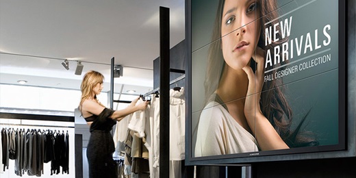 Nagyformátumú kijelző felhasználása a kiskereskedelemben