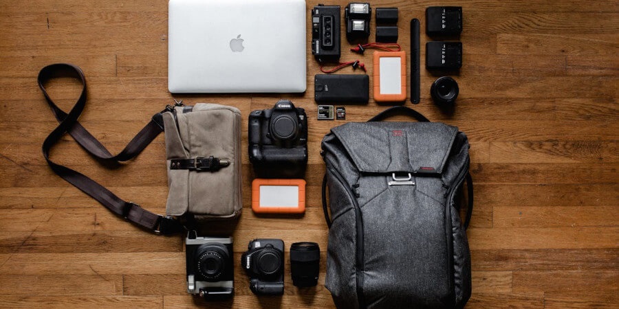 hátizsák, notebook, PeakDesign, digitális fényképezőgép, objektív