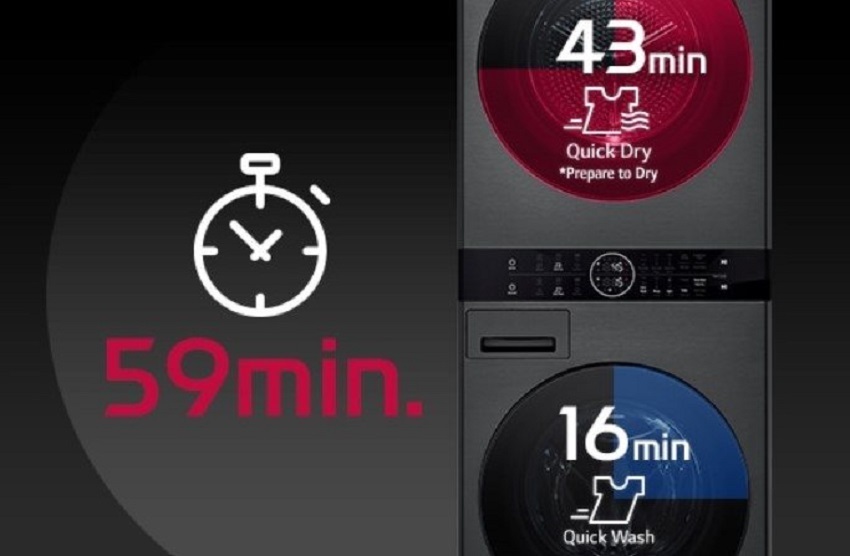 LG WT1210WWF WashTower mosó-szárítógép gyors mosás