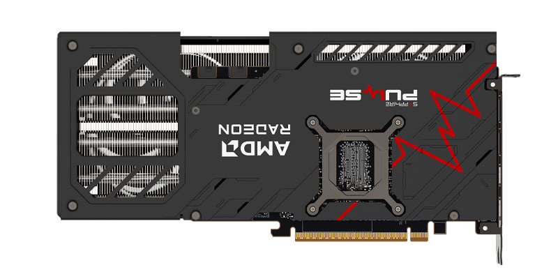 Sapphire PULSE RX 9070 GAMING 16G; hátoldal
