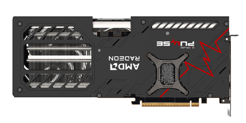 Sapphire PULSE RX 9070 XT GAMING 16G; hátoldal