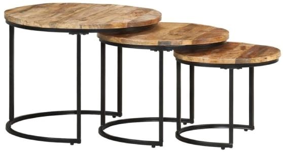 Fekete dohányzóasztal szett