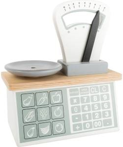 Fa edények a játék konyhába – mérleggel