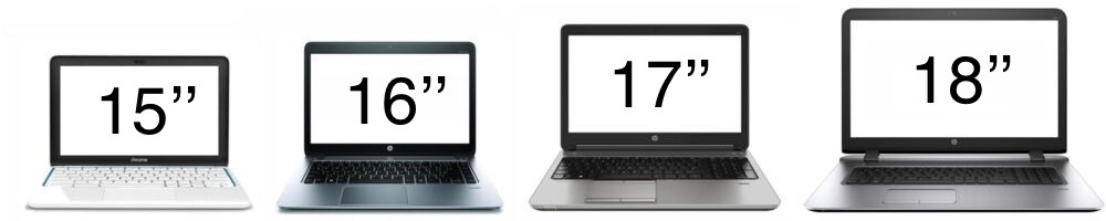 Nagyméretű, 15-18 colos laptopok