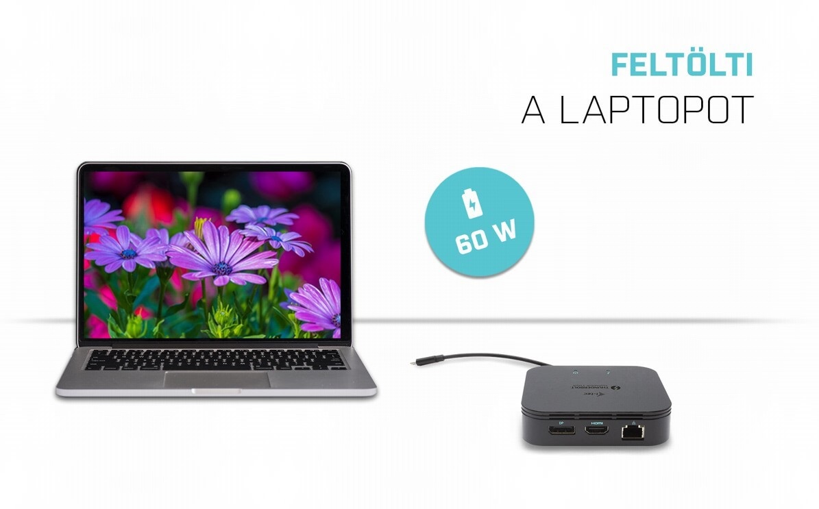 i-tec Thunderbolt 3 Travel Dock Dual 4K Display univerzális dokkolóállomás i-tec Thunderbolt 3 Travel Dock Dual 4K Display univerzális dokkolóállomás