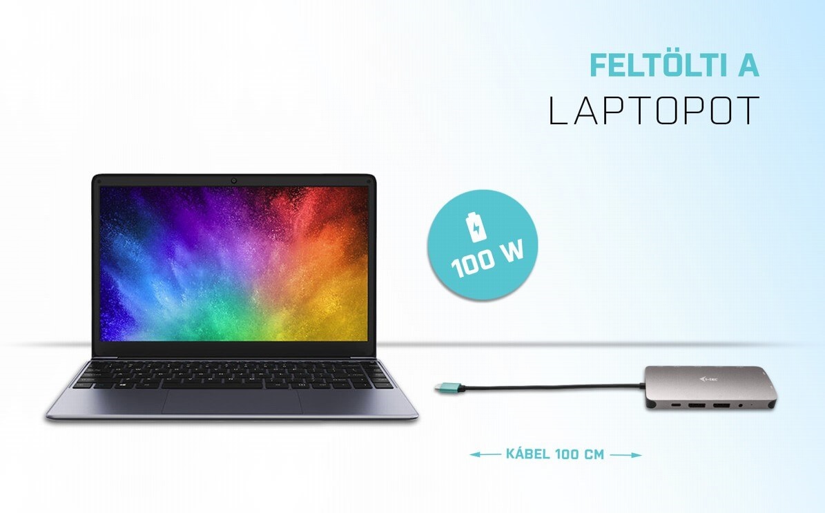  i-tec USB-C Metal Nano 3× Display Docking Station univerzális dokkolóállomás