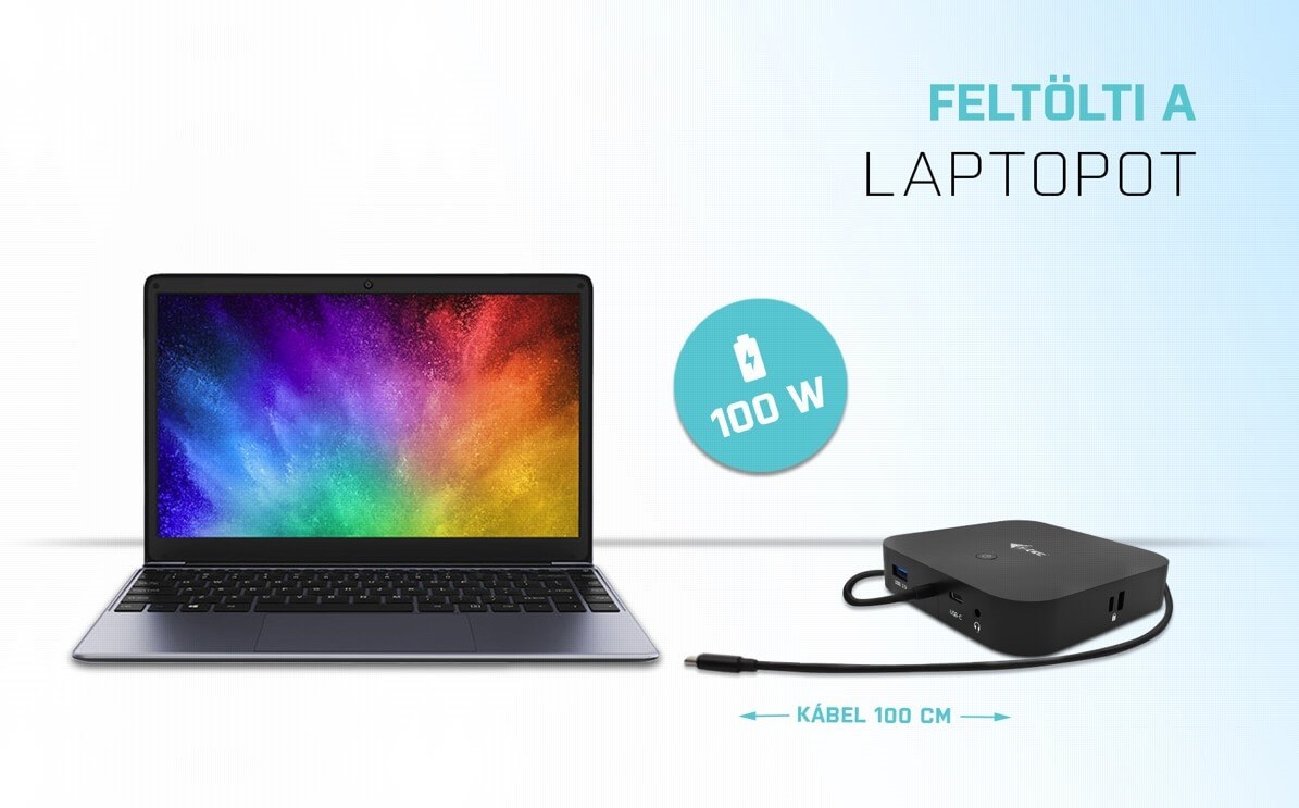 i-tec USB-C Dual Display Docking Station dokkolóállomás