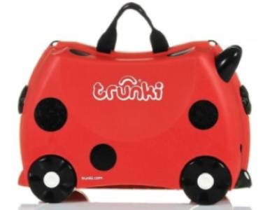 Trunki kerekes gyermek bőrönd katicabogár mintával