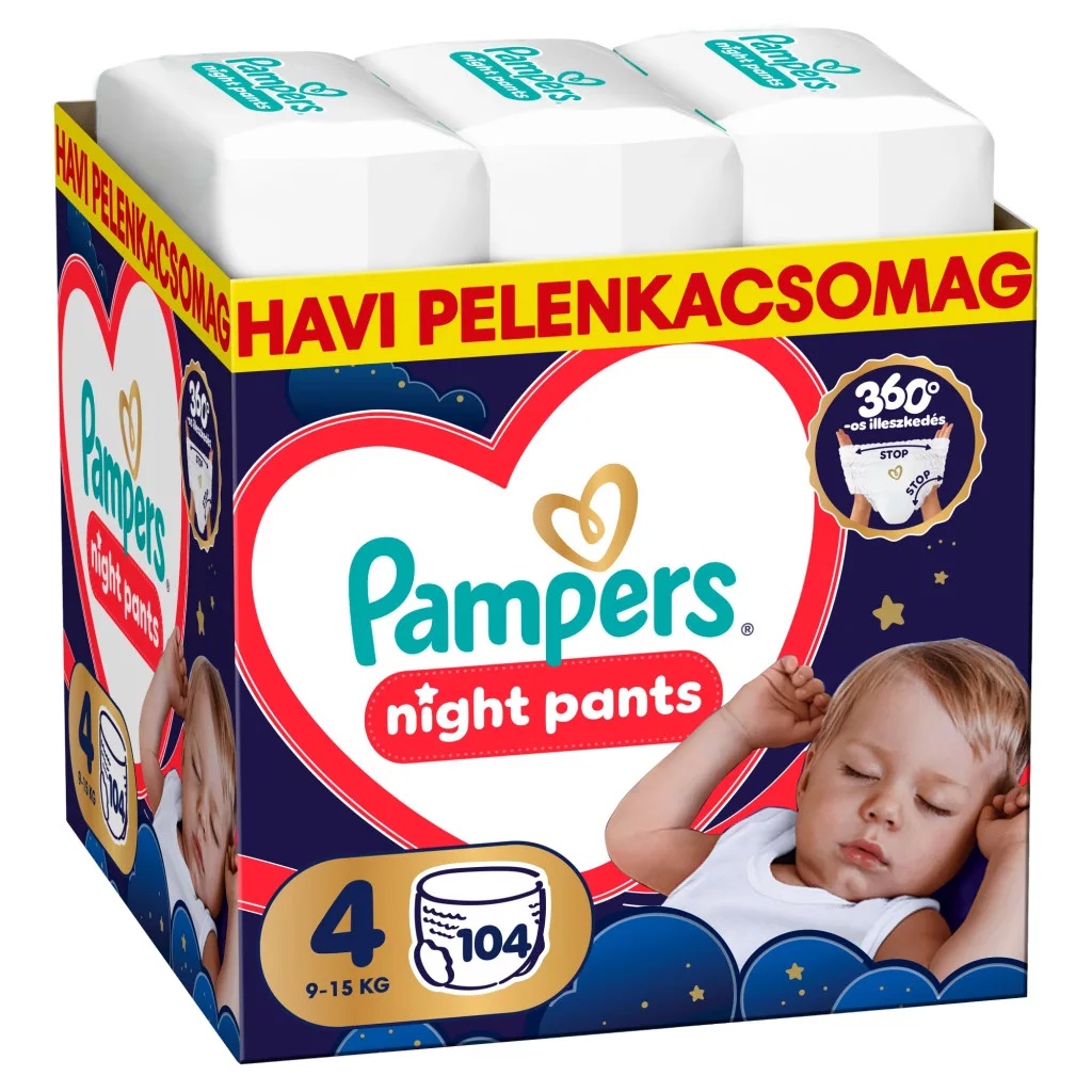 PAMPERS Pants Night, 4 bugyipelenka (104 db)