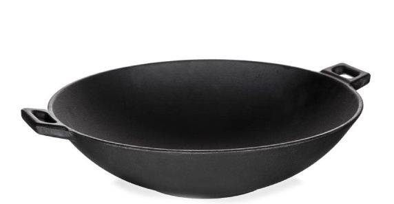 öntöttvas wok serpenyő