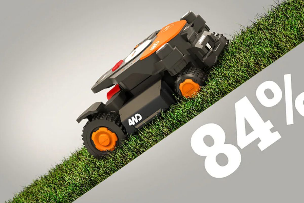 WORX Landroid Vision Cloud 4WD összkerék-meghajtás lejtő 84% terep