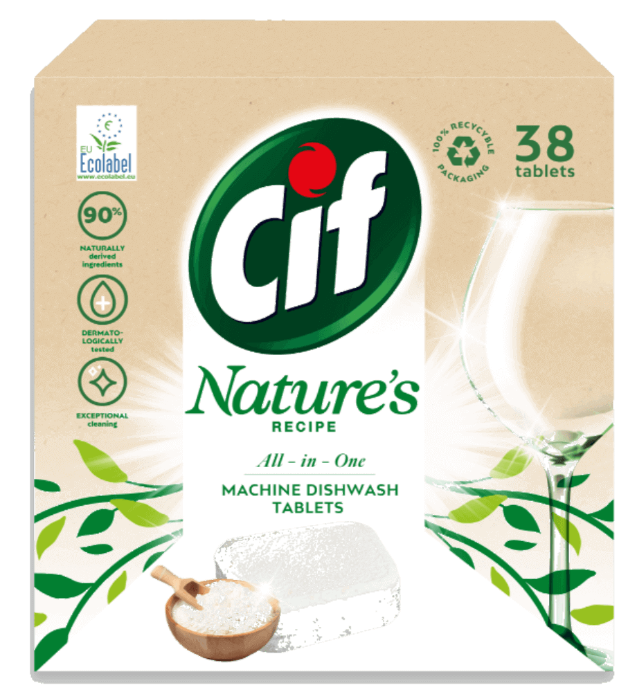 Öko mosogatógép tabletta CIF All in 1 Nature 38 db