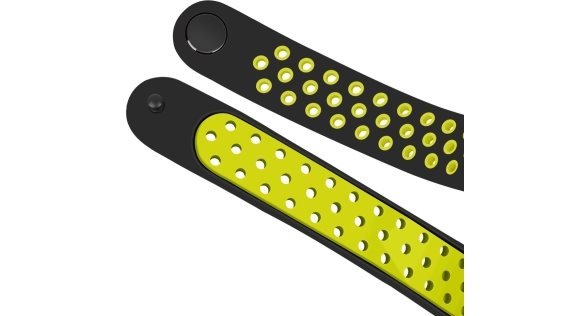 Eternico Sporty szíj Xiaomi Mi band 5 / 6 / 7 Solid Black and Yellow készülékhez