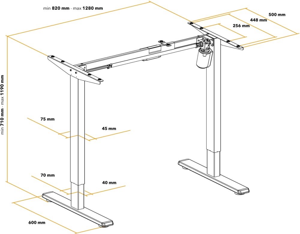 AlzaErgo Table ET2.1 Essential állítható magasságú asztal, szürke