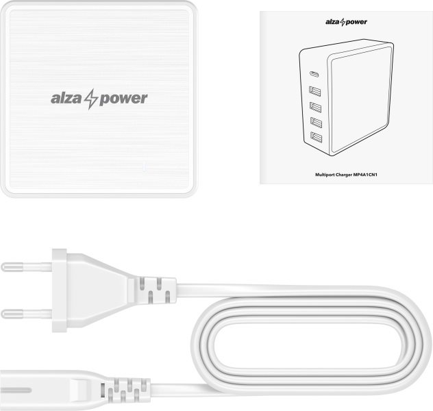 AlzaPower M100 Multi Charge Power Delivery 60W töltő, fehér 