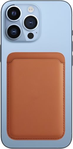 MagSafe pénztárca AlzaGuard valódi bőr pénztárca Kompatibilis a Magsafe nyereggel barna színben