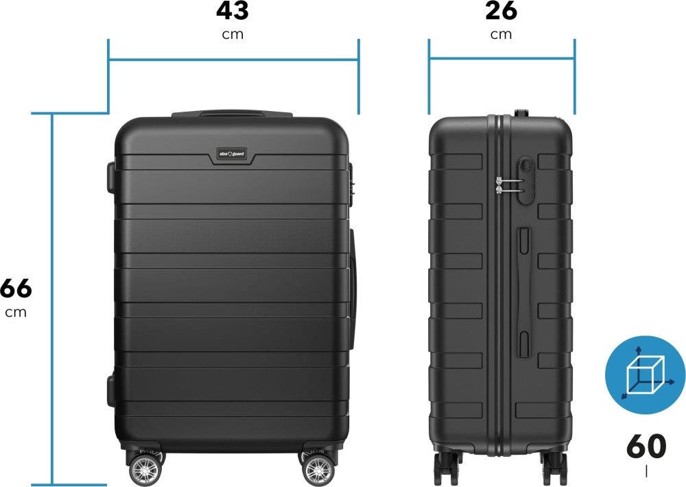 AlzaGuard Traveler Suitcase, M bőrönd
