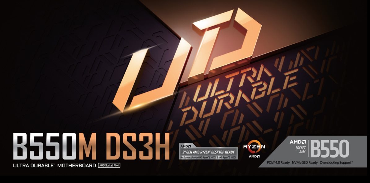GIGABYTE B550M DS3H AMD B550