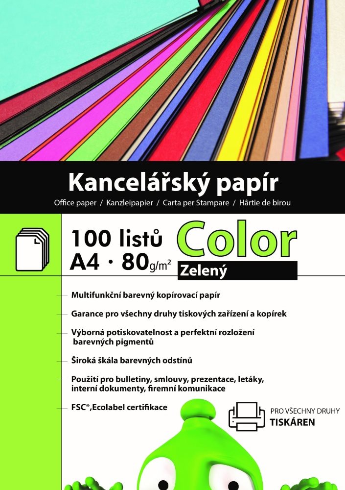 Alza Color A4 zöld - 100 lap
