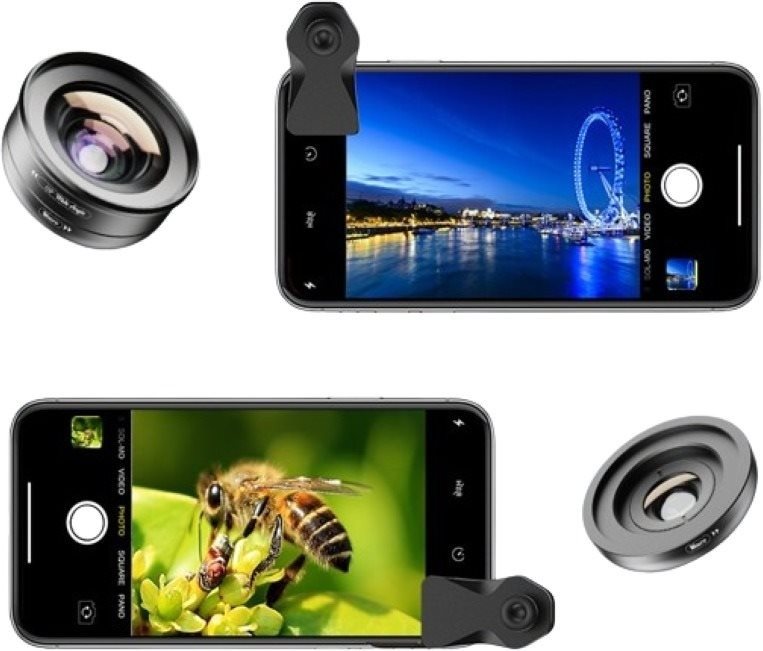 Apexel HD Clear 2-in-1 Kit-120° Wide Angle / 15X Macro mobiltelefon objektív