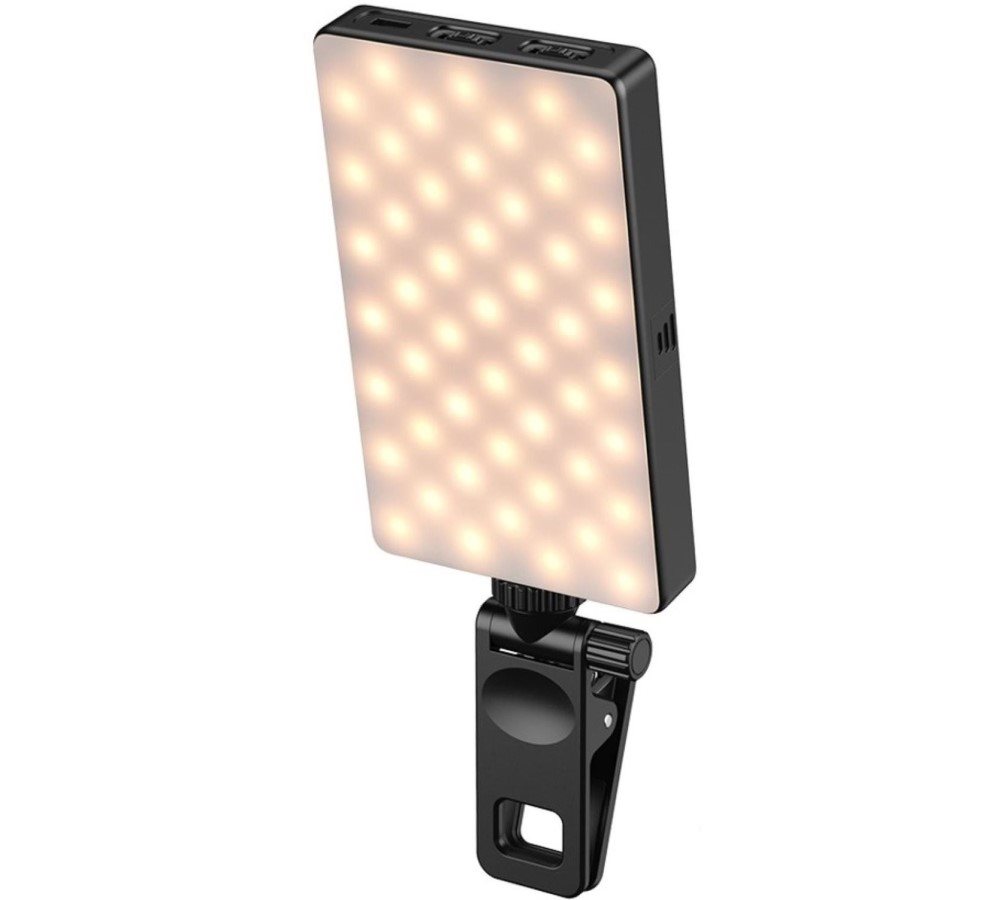 Apexel RGB Vlog Light with Tripod & wireless Lavillar Mic stúdió világítás