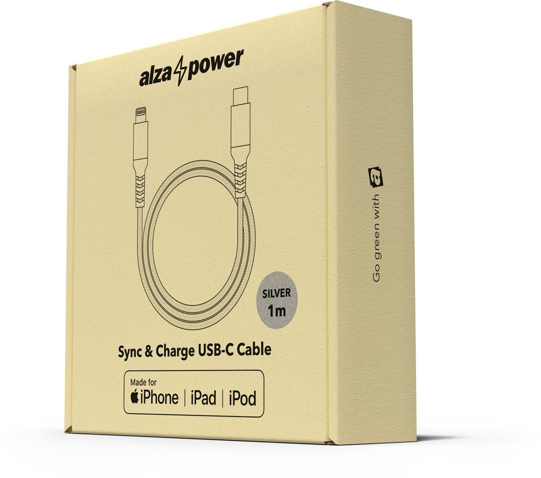 AlzaPower AluCore USB-C to Lightning MFi