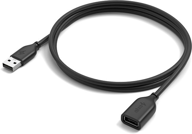 AlzaPower Core USB-A (M) to USB-A (F) 2.0
