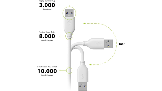 AlzaPower Core USB-A (M) to USB-A (M) 3.2 Gen 1
