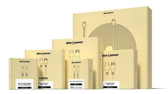 AlzaPower Alucore DisplayPort (M) - DisplayPort (M) összekötő kábel