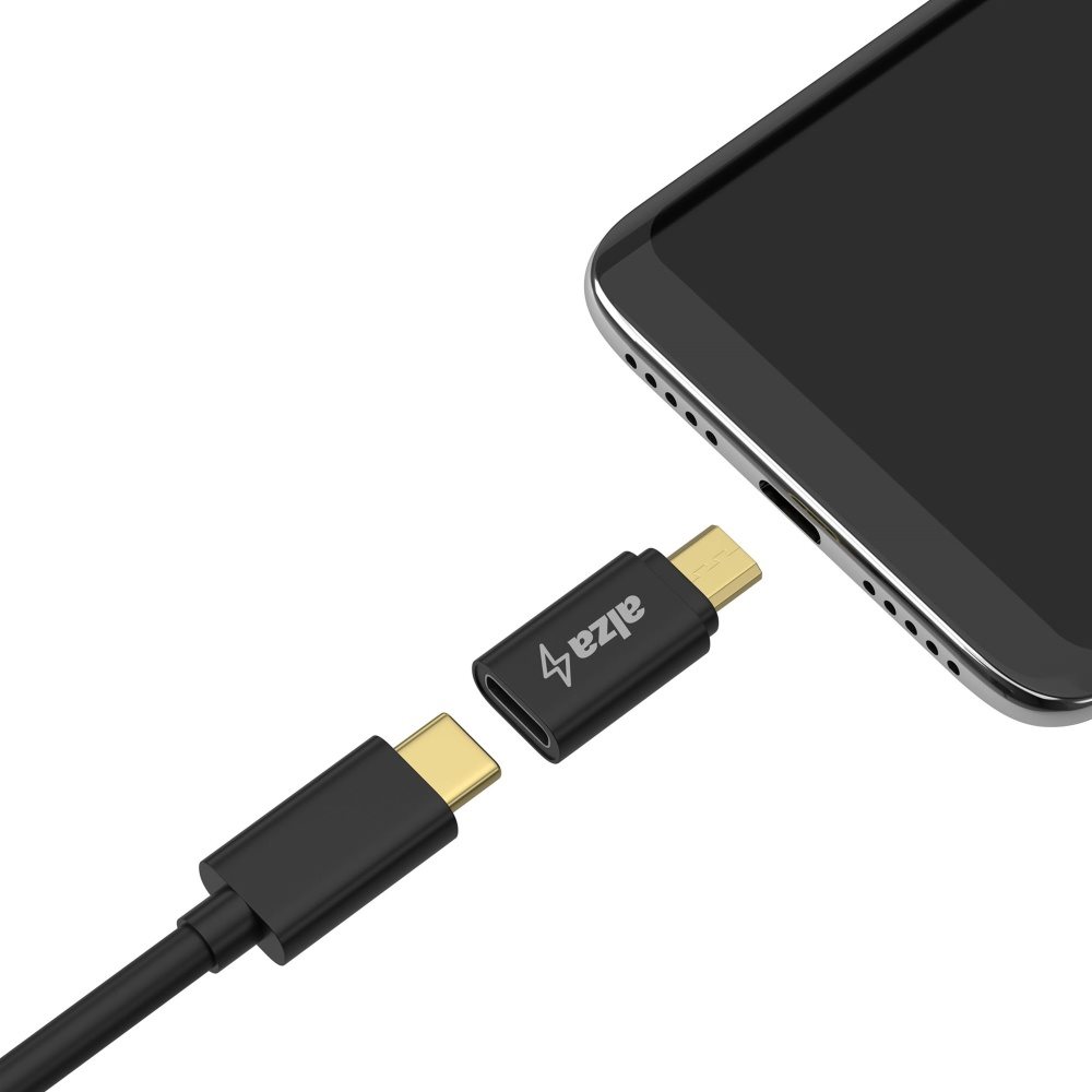 AlzaPower Micro USB-B 2.0 (M) USB-C (F)