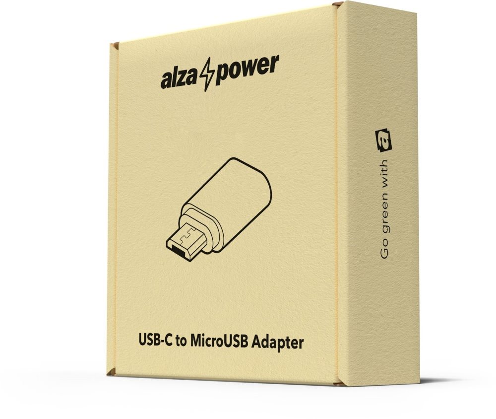 AlzaPower Micro USB-B 2.0 (M) USB-C (F)