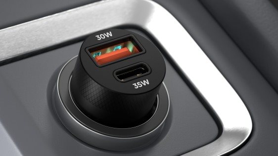 AlzaPower Car Charger M220 USB-A + USB-C Power Delivery 35W autós töltő