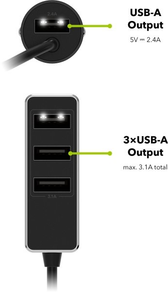 AlzaPower X540 Multi Charge autós töltő