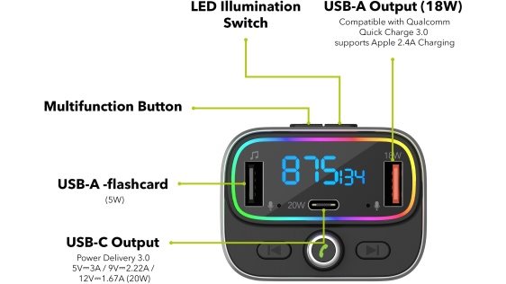 AlzaPower FM Transmitter F140
