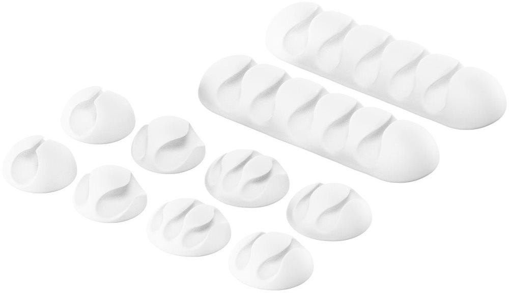 AlzaPower Cable Clips Mix 10 db