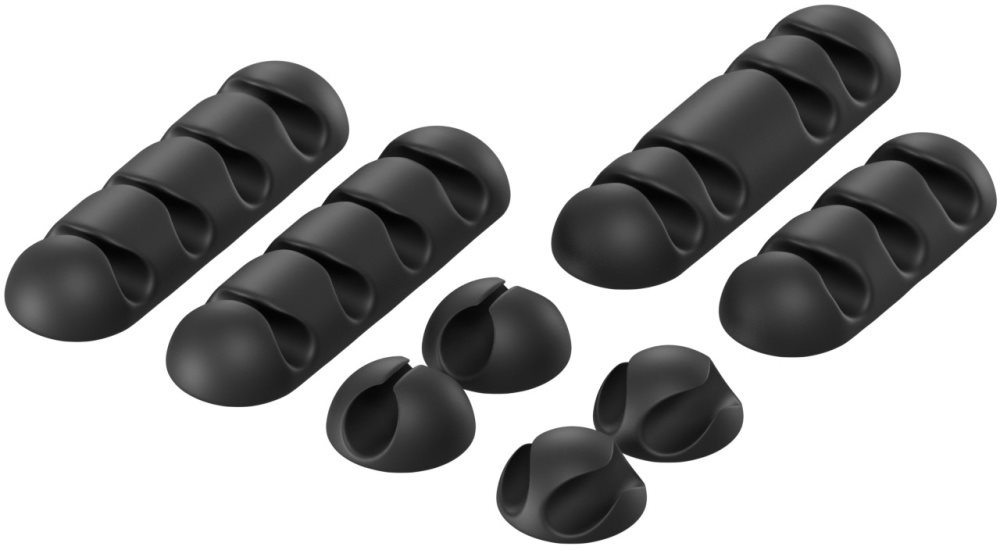 AlzaPower Cable Clips Mix 8 db