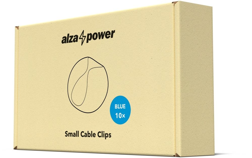 AlzaPower Small Cable Clips 10 db
