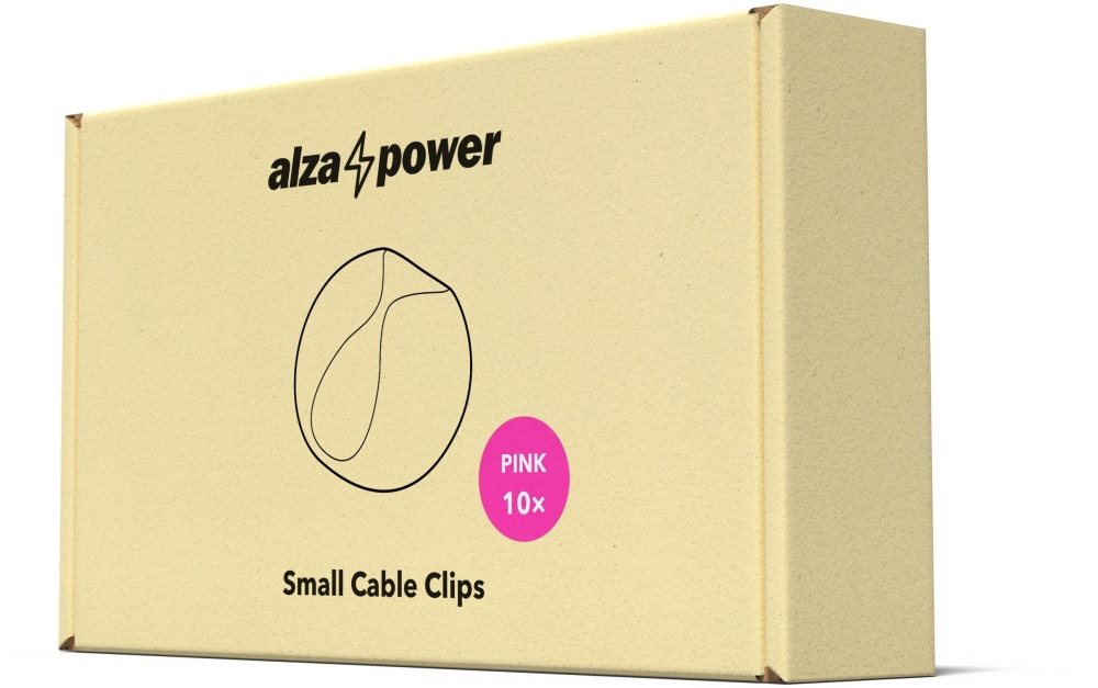AlzaPower Small Cable Clips 10 db