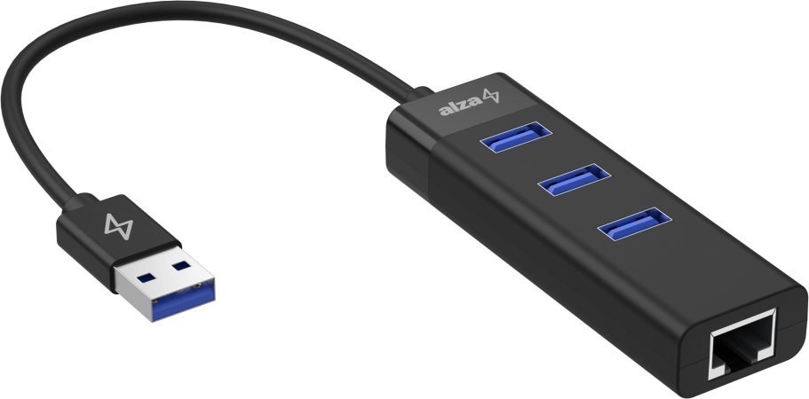 AlzaPower Core USB-A (M) - 3× USB-A (F) LAN-nal