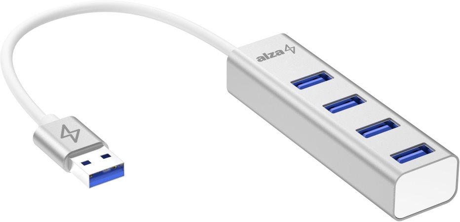 AlzaPower AluCore USB-A (M) - 4× USB-A (F)