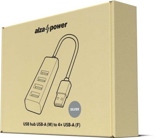 AlzaPower AluCore USB-A (M) - 4× USB-A (F)