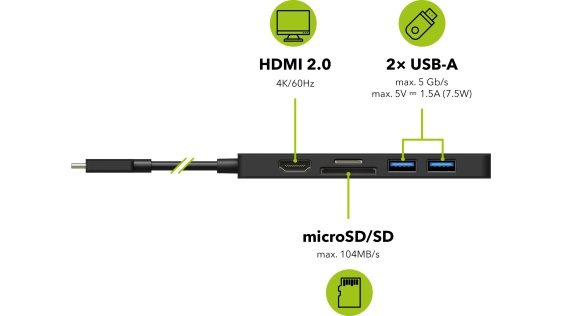 AlzaPower USB-C dokkolóállomás 6in1 