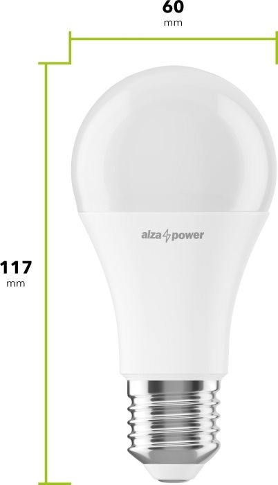 Alza Power LED 12-80W, E27, 2700K,  3db LED izzó