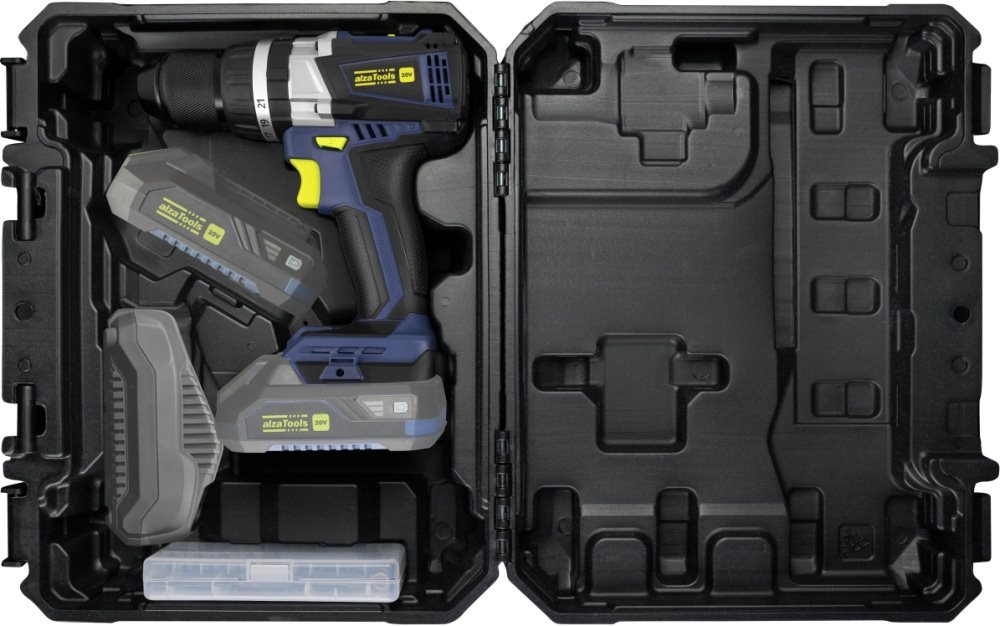 AlzaTools PRO CBHD20V kefe nélküli akkumulátor 20V + 3.5A töltő + 2Ah akkumulátor