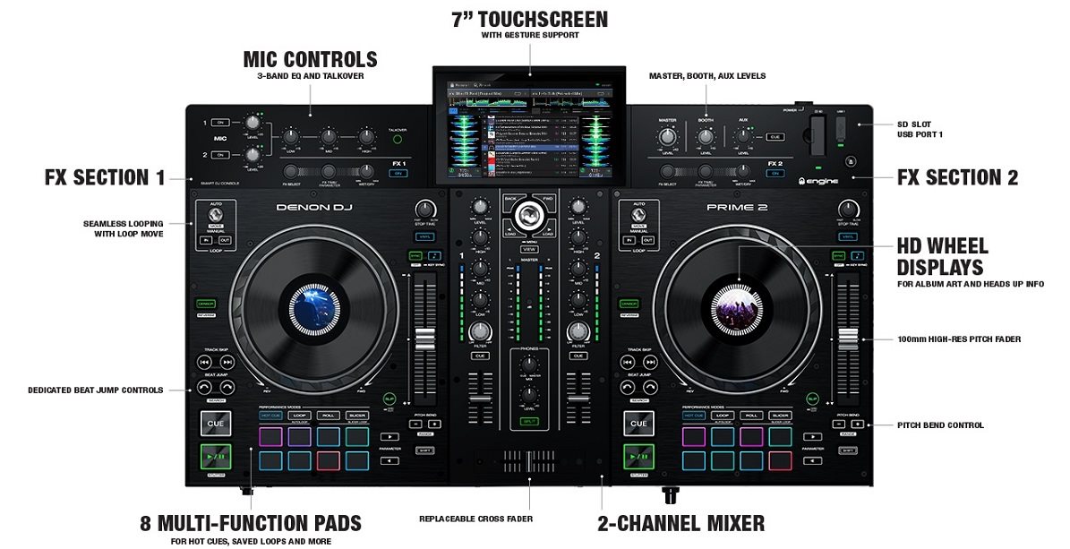 DENON DJ PRIME 2 system DENON DJ PRIME 2 system