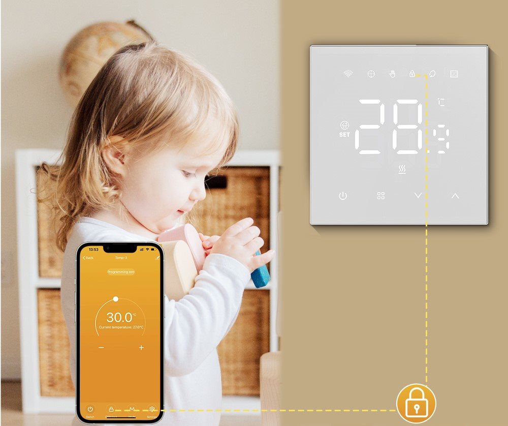 AVATTO WT410-WH-3A-W Wifi for Electric Heating okos termosztát