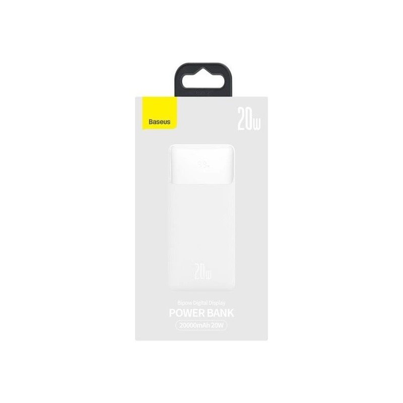 Baseus Bipow Digital Display Power bank 20000mAh 20W White