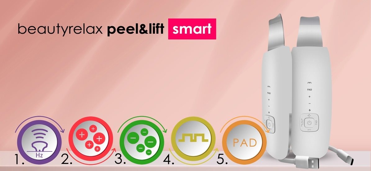 Ultrahangos bőrtisztító spatula BeautyRelax Peel&lift Smart Ultrahangos bőrtisztító spatula BeautyRelax Peel&lift Smart